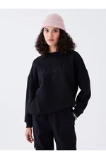 LC Waikiki Lw - Crew Neck Embroidered Long Sleeve Oversize Women's Sweatshirt