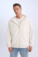 DEFACTO DFM - Regular Fit Hooded Jacket Zippered Pocket Mesh Lined Seasonal