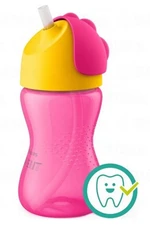 PHILIPS AVENT Hrneček s brčkem Bendy dívka 300 ml