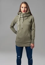 Women's Long Olive Logo Hooded