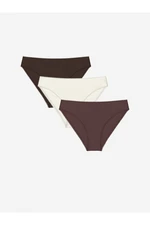 LC Waikiki Lcw Women's Plain Bikini Panties 3-Pack