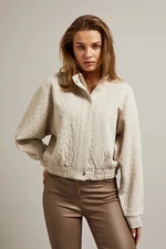 Women's bomber jacket Moodo - beige