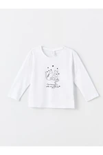 LC Waikiki Crew Neck Long Sleeve Printed Baby Girl T-Shirt