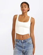 Organic Basics Flex Corset Top Off White XS