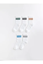 LC Waikiki 5-Piece Striped Boy's Crew Neck Socks