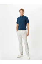 Koton Polo Neck T-Shirt Buttoned Short Sleeve Cotton