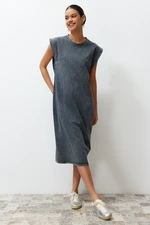 Trendyol Anthracite Plain Knitted Dress