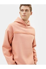 Koton Oversize Hooded Sweatshirt with Stitching Detail Long Sleeve