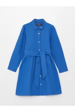 LC Waikiki Shirt Collar Basic Long Sleeve Girls' Dress