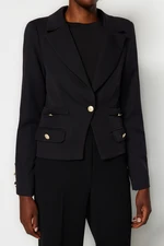 Trendyol Black Regular Woven Lined Blazer Jacket