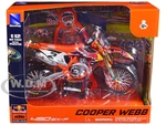 KTM 450 SX-F Motorcycle 2 Cooper Webb "Red Bull KTM Factory Racing" 1/12 Diecast Model by New Ray