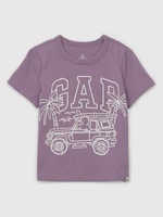 Purple boys' T-shirt with GAP print