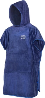 AQUA SPEED Unisex's Poncho Towel Navy Blue Pattern 10