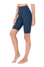 LOS OJOS Women's Navy High Waist Contouring Cycling Shorts Sport Leggings.