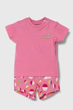 Dětská souprava Puma ESS+ SUMMER CAMP Infants Set JS růžová barva