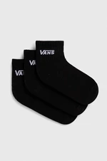 Ponožky Vans 3-pack dámské, černá barva