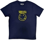 Nirvana T-shirt Yellow Smiley Navy S