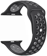 4wrist Silikonový řemínek pro Apple Watch - Černá/Šedá 42/44/45/49 mm