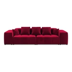 Czerwona aksamitna sofa 320 cm Rome Velvet – Cosmopolitan Design