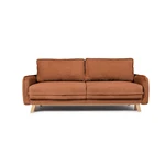 Pomarańczowa sztruksowa rozkładana sofa 218 cm Tori – Bonami Selection