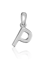 JVD Minimalistický strieborný prívesok písmeno "P" SVLP0948XH2000P