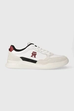 Kožené sneakers boty Tommy Hilfiger ELEVATED CUPSOLE LTH MIX bílá barva, FM0FM04929