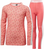 Helly Hansen Juniors Graphic Lifa Merino Base Layer Set Sunset Pink 152/12