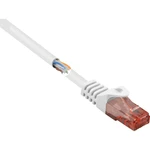 Basetech BT-1719401 RJ45 sieťové káble, prepojovacie káble CAT 6 U/UTP 2.00 m biela s ochranou, bez halogénov 1 ks