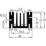 ASSMANN WSW V5583E lisovaný chladič 4.6 K/W (d x š x v) 50 x 46 x 33 mm TO-220