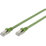 Digitus DK-1644-A-PUR-010 RJ45 sieťové káble, prepojovacie káble CAT 6A S/FTP 1.00 m zelená fóliové tienenie, kompletné