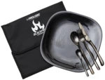 Prologic talíř s příborem blackfire dinning set