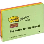 Post-it Meeting Notes / 6445-4SS 149 x 98 mm tříděné INh. Post-it 7100043257, (š x v) 149 mm x 98 mm, neonově zelená, neonově oranžová, ultrarůžová , 