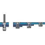 Bralo Hlava nýtu MULTIGRIP hliník/ocel se zápustnou hlavou v rozsahu 120° 11 mm Hliník / ocel 500 ks