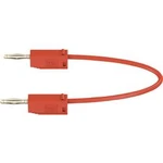 Stäubli LK205 měřicí kabel [lamelová zástrčka 2 mm - lamelová zástrčka 2 mm] červená, 7.50 cm