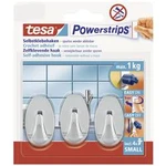 Tesa power strip® háček Small oválné chrom 57543-12-01 tesa Množství: 3 ks