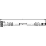 Telegärtner L00010A1596 měřicí kabel [N zástrčka - SMA zástrčka] modrá, 1.00 m