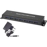 USB hub s nástěnnou montáží Renkforce, 7x USB 3.0