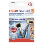 tesa POWERSTRIPS® tesa Powerstrips® transparentná veľká (d x š) 50 mm x 20 mm priehľadná Množstvo: 8 ks