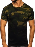 Tricou cu imprimeu kaki army Bolf S808