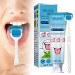 Tongue Cleaner Gel With Brush Tounge Crapper Cleaning Gel With Brush Tongue Cleaner For Oral Care Fresh Mint Tongue Cleaner