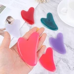 1pcs Heart Shape SPA Massage Beeswax Gua sha Scraping Massage Scraper Face Massager Acupuncture Guasha Board Massager for face