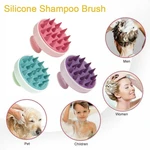 Silicone Shampoo Brush Head Scalp Massage Comb Hair Washing Comb Body Massage Brush Bath Shower Brush Salon Hairdressing Tool