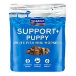 FISH4DOGS Support+ Puppy, Pamlsky pro štěňátka na podporu trávení s kousky bílé ryby a prebiotiky 150 g