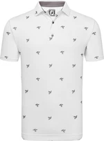 Footjoy Thistle Print Lisle White 2XL Polo-Shirt