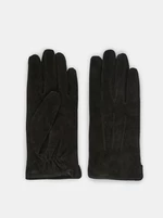 Black Suede Gloves Pieces Nellie