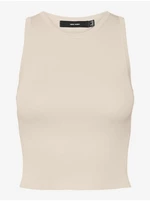 Beige women's crop top Vero Moda Ginny - Women