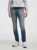 Modré pánske slim fit džínsy Diesel