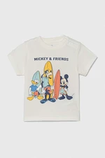 Detské bavlnené tričko zippy x Disney béžová farba, s potlačou
