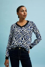 Navy blue women's blouse