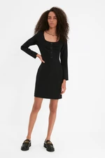 Trendyol Black Button Detailed Woven Dress